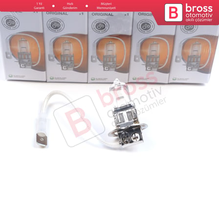 Sis Lambası Römork Arazi Aracı Farı İçin 10 Adet OSRAM ORIGINAL 64151 12V 55W PK22s H3 Halojen Ampul