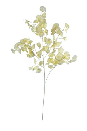 Yapay Çiçek Krem Zambak Tek Dal 90*35cm Kumaş Çiçek Uzun Dal