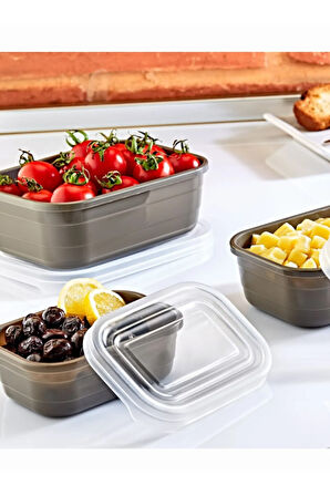 Smart ware 3 lü Saklama Kabı Set 1100ml 710ml 410ml