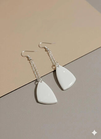 El Yapımı Tasarım Kadın Küpe - Kulağı Ağrıtmayan Çok Hafif ve Renkli Sallantılı Model