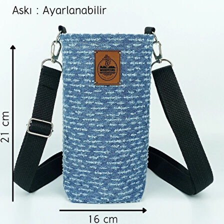 Woodycord 1 Litrelik Matara Kılıfı Su Şişesi Taşıma Çantası Water Bottle Bag