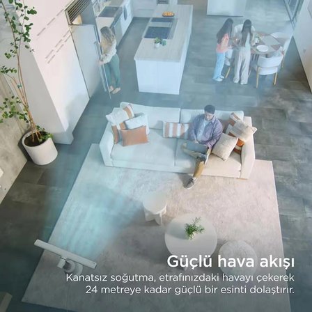 TurboBlade Çok Yönlü Yüksek Hızlı Serinletici Fan– Beyaz