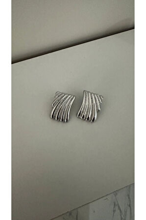 Silver Çoklu Damla Küpe