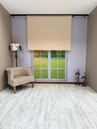 Donatti Stor Perde İthal Mat Polyester Koyu Krem P1100