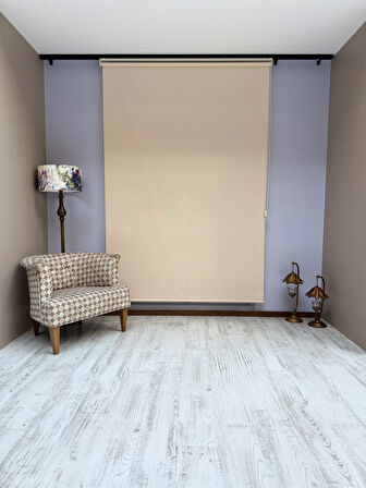 Donatti Stor Perde İthal Mat Polyester Koyu Krem P1100