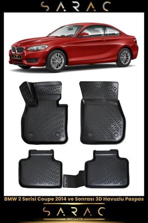 Bmw 2 Serisi Coupe 2016 Model Araca Özel 3d Havuzlu Paspas