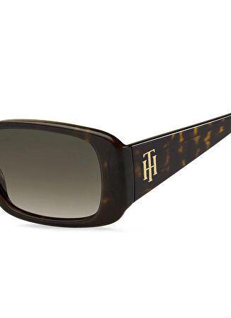 Tommy Hilfiger Kahve Kadın Dikdörtgen Güneş Gözlüğü 20536708654HA