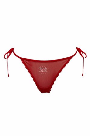 DeFacto Fall in Love Kırmızı Dantel String Slip Külot Z0995AZ24WNRD59