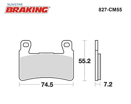 SİNTERLİ ÖN FREN BALATASI / HONDA / GOLD WING F6C / 1800cc / ÖN İKİ TAKIM KULLANIR / 2014-2015-2016-2017