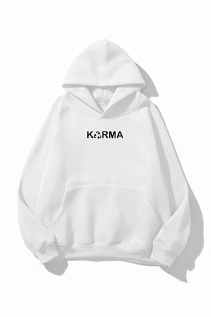 Unisex Yumuşak Dokulu Karma Baskılı Tasarım Oversize 3 İplik Hoodie Sweatshirt