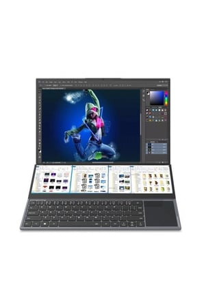 Diamond Duo Ds1630 Ci7 10850H 16Gb 512Gb Nvme Ssd Çift Ekran 16 Inc Dokunmatik Freedos Notebook Taşınabilir Bilgisayar