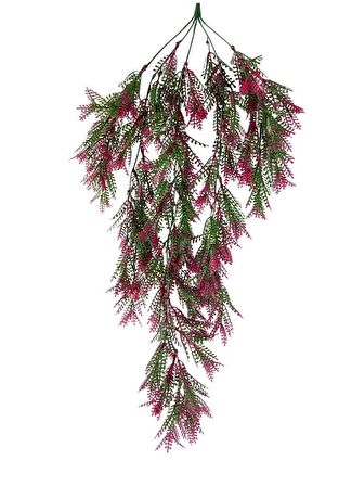Yapay Çiçek Sarkan Çiçek Yeşil Bordo Fern725 Yapay Sarmaşık  70*30cm UV Katkılı Güneşe Dayanıklı