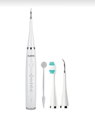 AMF14 Ultrasonik Akıllı Diş Temizleme Cihazı ve Tartar Temizleyici (IPX8 Su Geçirmez / 5 Modlu)