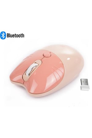Sevimli Kedi Kablosuz Sütlü Çay Bluetooth Mouse