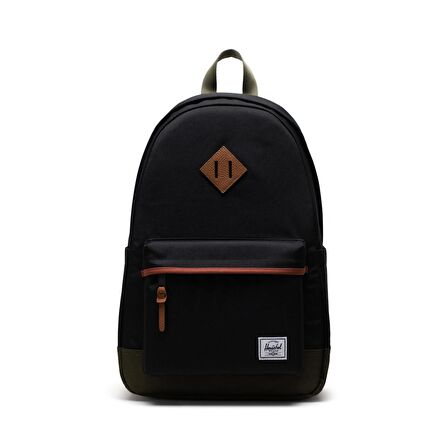 Herschel Heritage Unisex Sırt Çantası - Siyah/Sarmaşık Yeşili/Açık Kırmızı  