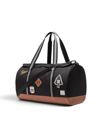 Herschel Heritage Duffle  Su İtici Kumaş Seyahat ve Spor Çantası, 40 L Uniseks Siyah Çanta - 11385