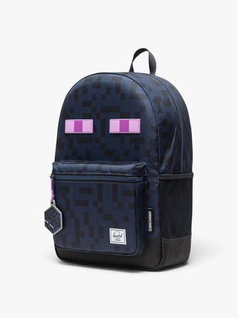Herschel x Minecraft Heritage Genç  Su İtici Kumaş Sırt Çantası, 8 -12 Yaş, 26 L Uniseks Siyah Çanta - 11794