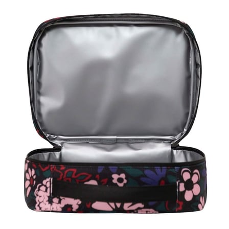 Herschel Pop Quiz Termal Yemek ve Beslenme Çantası Çiçekli Bloom Siyah