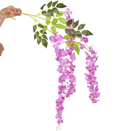 Yapay Çiçek Sarkan 3 Dallı Akasya 90cm LİLA