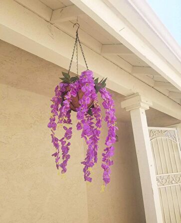 Yapay Çiçek Sarkan 3 Dallı Akasya 90cm LİLA