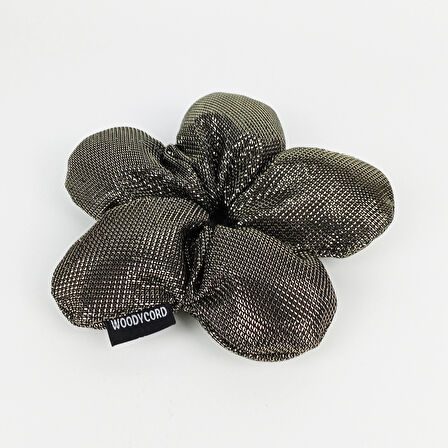 Woodycord El Yapımı Bronz Pofuduk Scrunchie Topuz Tokası