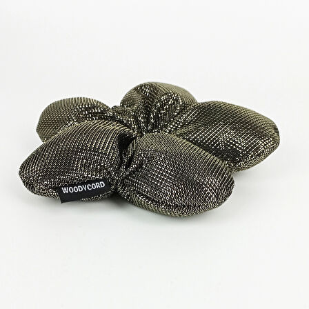 Woodycord El Yapımı Bronz Pofuduk Scrunchie Topuz Tokası