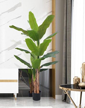 Yapay Ağaç Dev Muz Ağacı Yapay Starliçe 280cm 3 Gövdeli