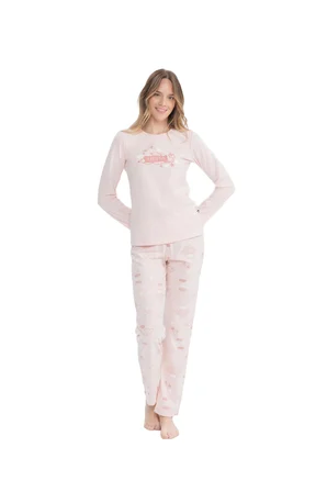 U.S. Polo Assn. Kadın Uzun Kollu Yuvarlak Yaka Pijama Takımı S25122