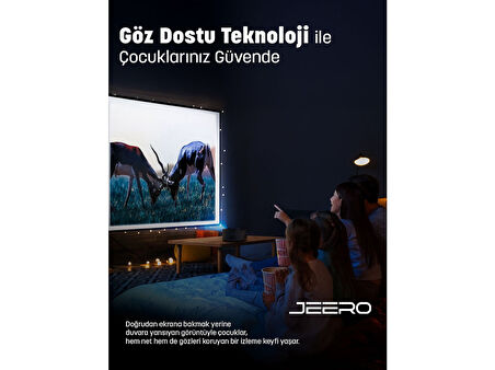 JEERO Mini Ev Sinema Projeksiyon Cihazı Türkçe Menü (Ceptetaşınabilir)