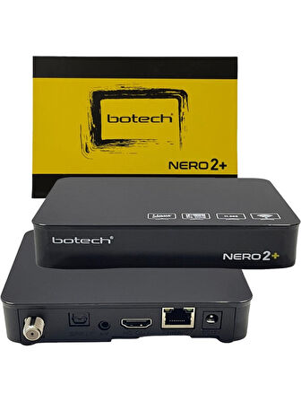 Botech Nero 2+ Plus Lınux Tabanlı Ethernet Girişli Ip Tv Uydu Alıcısı (Wifi* Dolby)