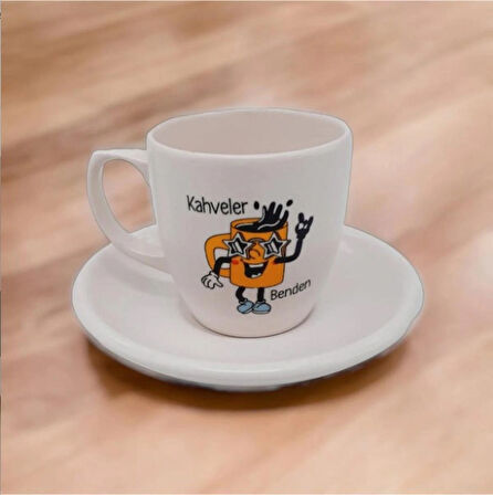 Kahveler Benden Seramik Kahve Fincanı, Hediye Kahve Fincanı