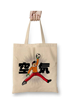 Captain Tsubasa Air Goalkeeper Bez Çanta Uzun Saplı Alışveriş Çantası Plaj Çantası