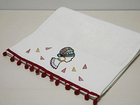 Afrika Etnik Desenli El Yüz Havlusu 30x50(100% Pamuk)