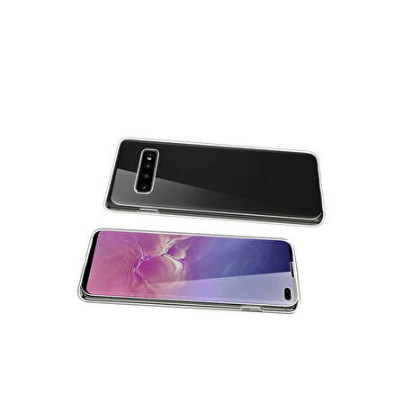 Gpack Samsung Galaxy S10 Plus Kılıf Ön Arka Şeffaf Silikon Koruma