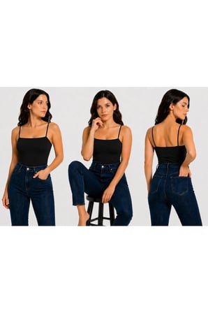 Body ip askılı standart boy viskon ring örme kumaş kadın body 2 li paket