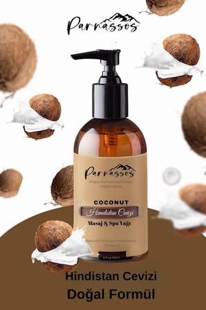 Parnassos Hindistan Cevizi Masaj Yağı 150 ML – Tropikal Aroma, İpeksi Doku ve Egzotik Masaj Keyfi