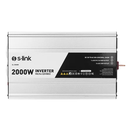 Sl-2000W 2000W Dc12V-Ac230V İnverter