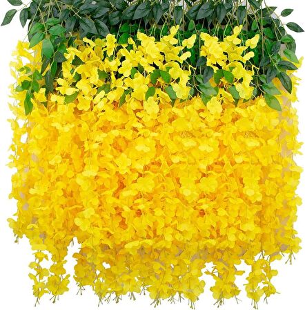 Yapay Çiçek Sarkan 3 Dallı Akasya 90cm SARI