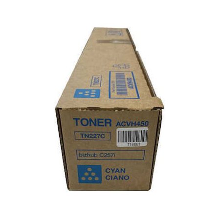 Minolta Tn-227C Cyan Mavi Orjinal Fotokopi Makinası Toneri Bizhup C257İ 24.000 Sayfa Kapasiteli