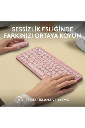 920-012247 Pebble 2 Combo Pembe Kablosuz Klavye Mouse Seti