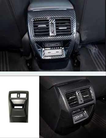 Honda  Civic FE1 2022+ Uyumlu Arka Klima Panel Kaplama - Karbon
