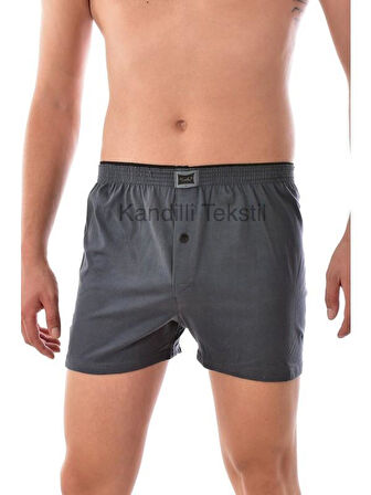 4 Lü Tutku Erkek Penye Boxer Düğmeli Battal 0117