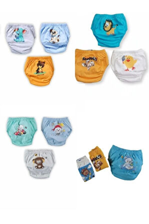 3lü Erkek Alıştırma Külodu - Ayılı Set