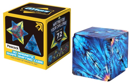 Eqy10020 Qy 3D Magneti̇c Shape Shi̇fti̇ng Cube Peacock