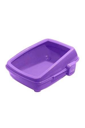 Açık Kedi Tuvalet Kum Kabı Mor 17*37*50 Cm