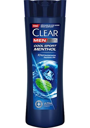 Clear Men Kepeğe Karşı Etkili Şampuan Cool Sport Menthol Ferahlatıcı Mentol Etkisi 350 Ml X3 Adet