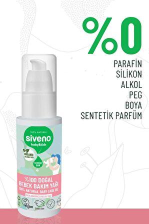 Siveno %100 Doğal Bebek Yağı Organik Jojoba Bakım Masaj Yağı Bitkisel Vegan 50 ml