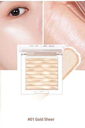 Mikro İnci Taneciklerle Yoğun Işıltı Sağlayan Highlighter Clio Prism Highlighter (01 Gold Sheer)