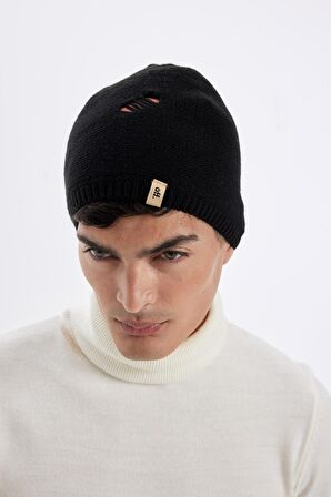 DeFacto Erkek İçi Polarlı Bere C7148AX24WNBK27