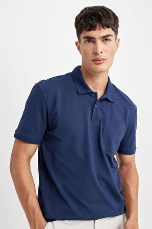 DeFacto New Regular Fit Kısa Kollu Pike Polo Tişört D4610AX24SMNV241